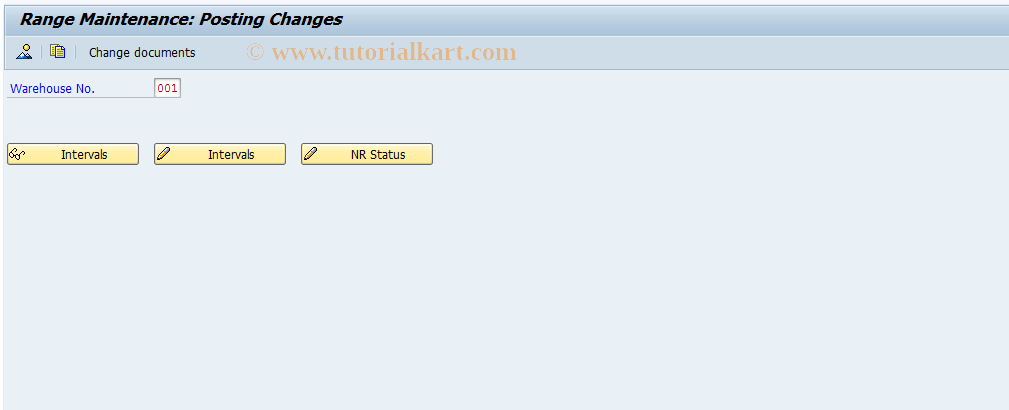 SAP TCode LN04 - Number Ranges for Posting Changes