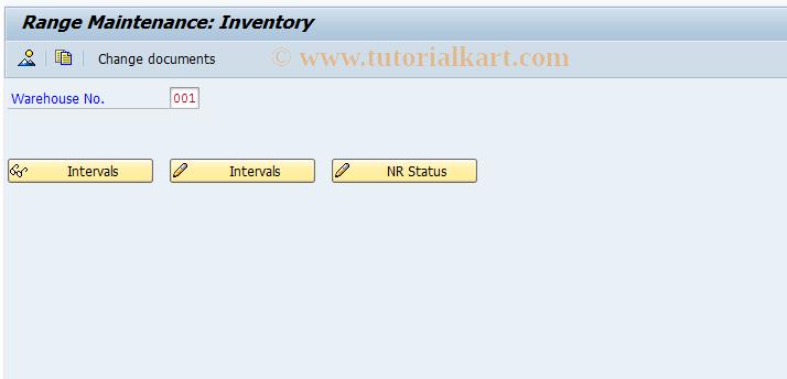 SAP TCode LN05 - Number ranges physical inventory