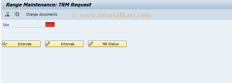 SAP TCode LNRRQ - Number range maintenance: TRM_REQEST