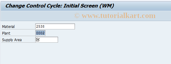 SAP TCode LPK2 - Change Control Cycle for WM