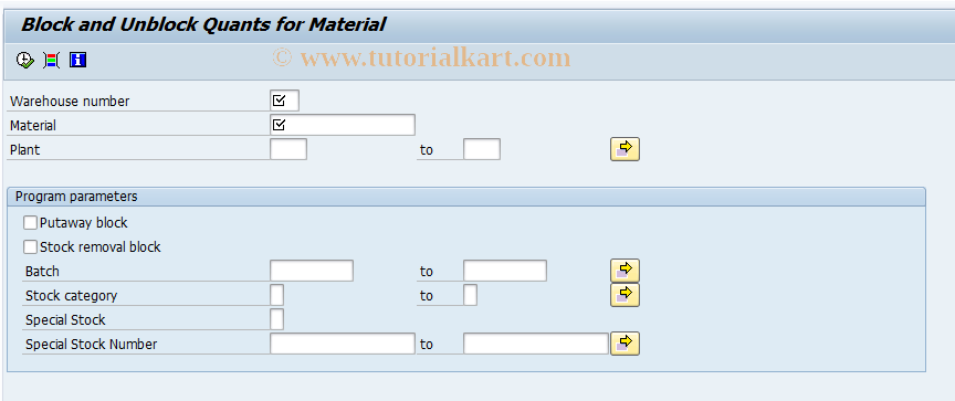 SAP TCode LS07 - Block Quants