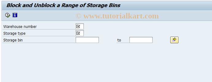 SAP TCode LS08 - Block Storage Bins by Aisle