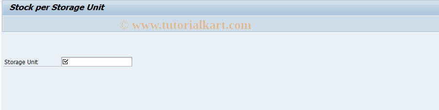 SAP TCode LS27 - Display quants for storage unit