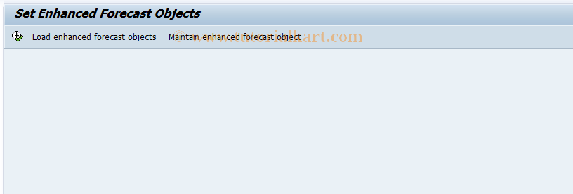 SAP TCode LSF_EXEC_ENH_FC - Load and Maintain Enhanced Forecast