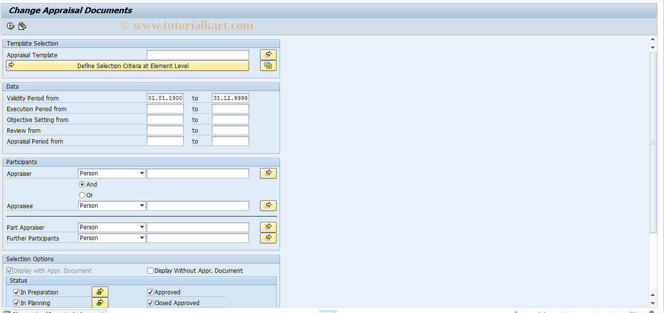 SAP TCode LSO_PSV5 - Info: Participation