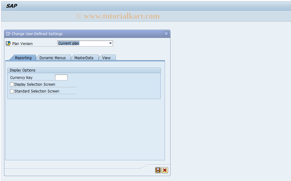 SAP TCode LSO_PSVI - User-Defined Settings