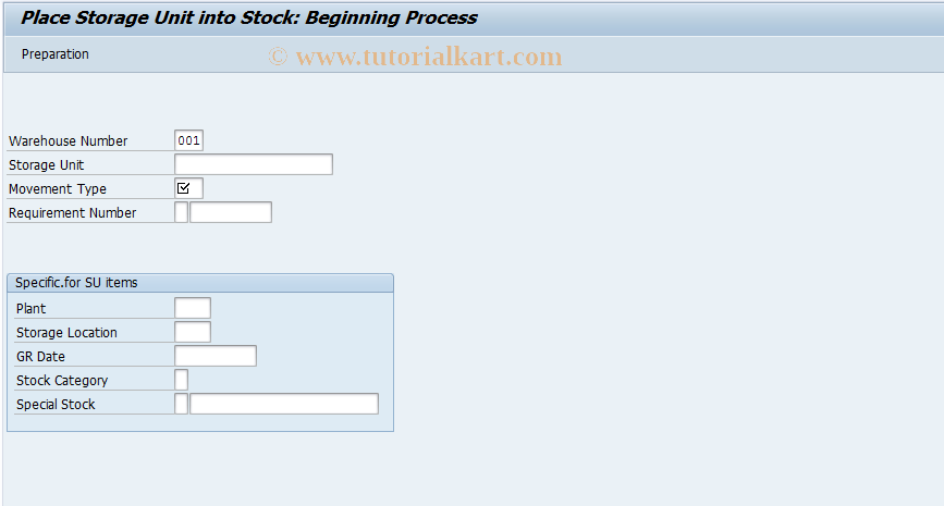 SAP TCode LT07 - Create TO for mixed storage unit