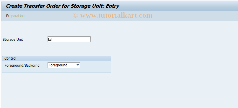 SAP TCode LT0J - Put Away Handling Unit