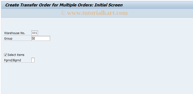 SAP TCode LT0S - Create TO for multiple deliveries
