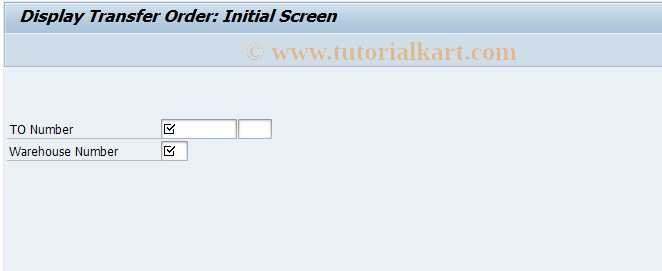 SAP TCode LT21 - Display Transfer Order