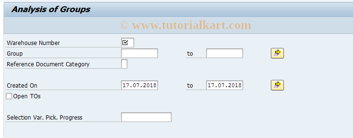 SAP TCode LT45 - Evaluation of reference numbers