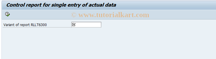 SAP TCode LT64 - Single Entry of Actual Data