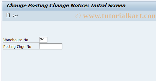 SAP TCode LU02 - Change Posting Change Notice