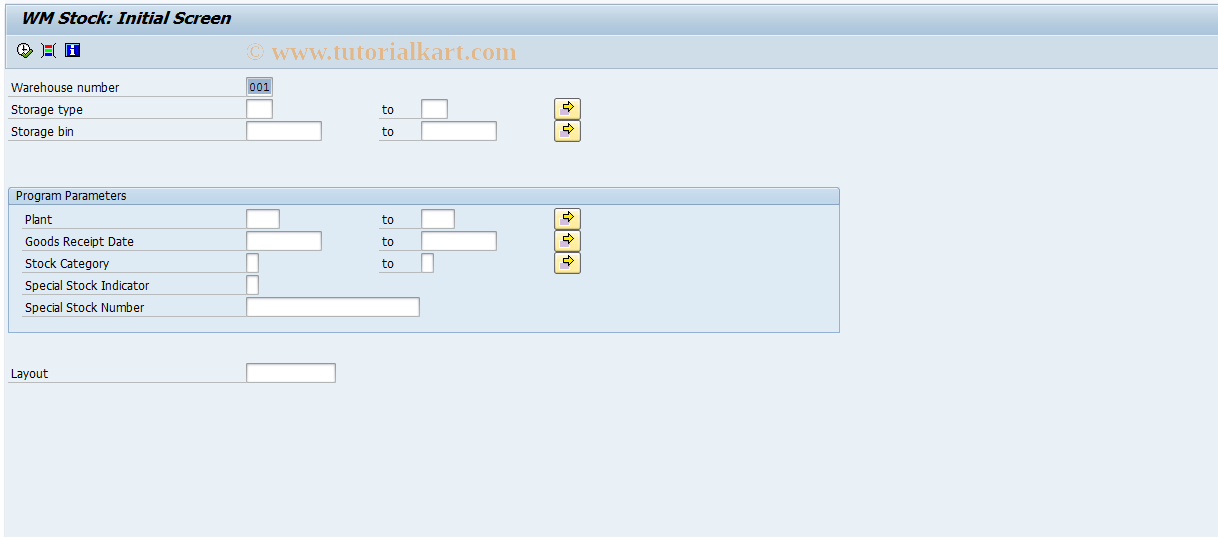 SAP TCode LX02 - Stock list