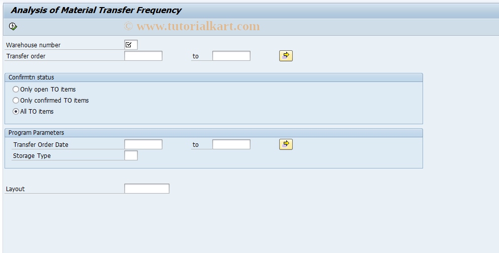 SAP TCode LX14 - Matl movement frequency