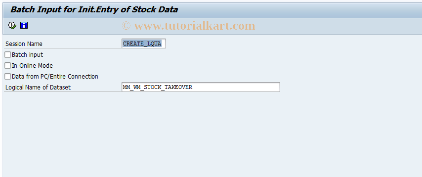 SAP TCode LX19 - Inventory Data Takeover by Btch Inp.