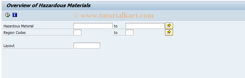 SAP TCode LX24 - Display of hazardous material numbers