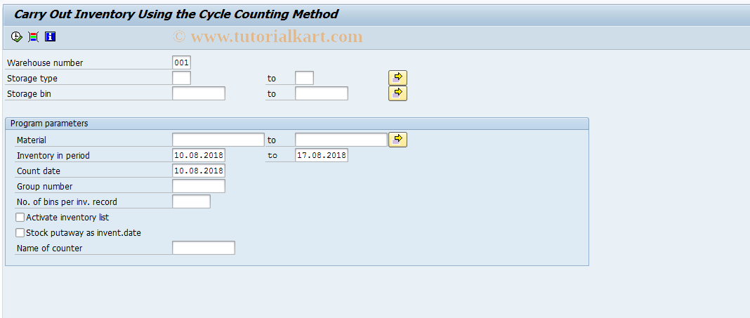 SAP TCode LX26 - Inventory in WM via cycle counting