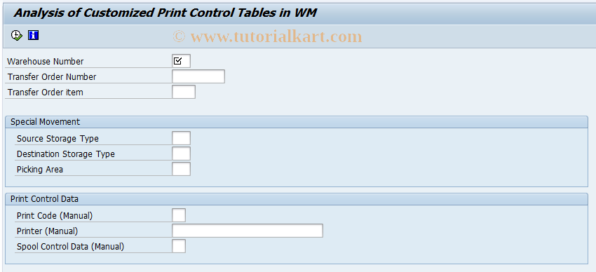 SAP TCode LX31 - Analysis of print control tables