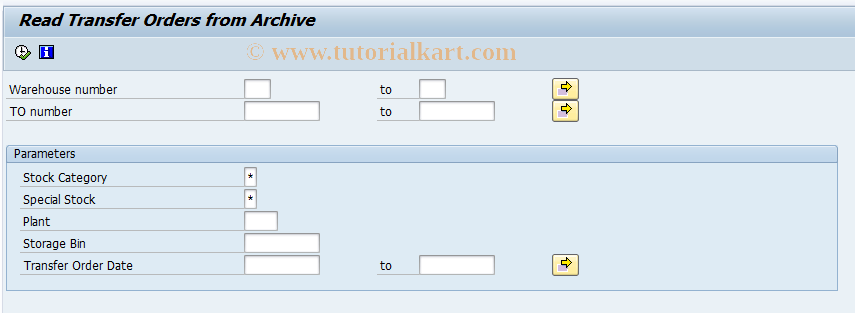 SAP TCode LX32 - Archived transfer orders