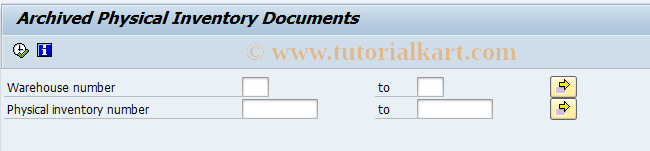 SAP TCode LX35 - Archived system inventory records