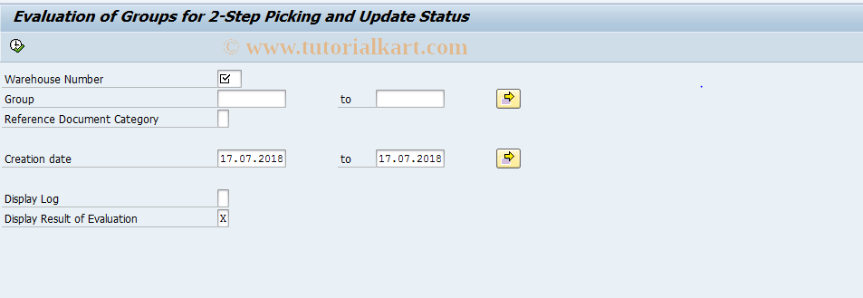 SAP TCode LX39 - Evaluation Reference Number for 2-S.Pck