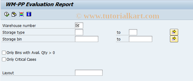 SAP TCode LX41 - Bin Status Report WM/PP Interface