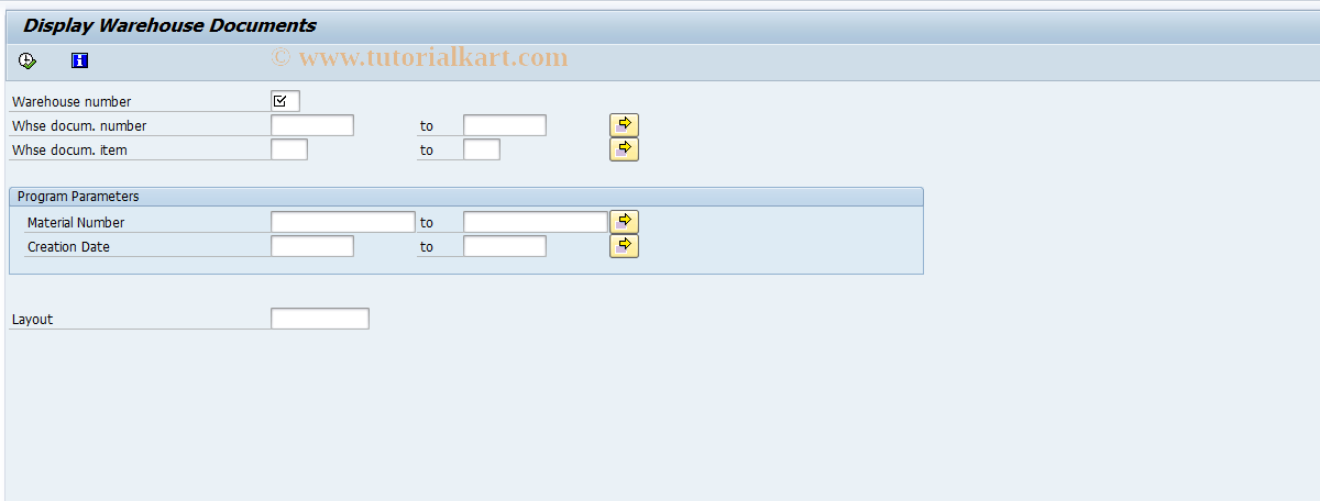 SAP TCode LX44 - Inward and outward movements