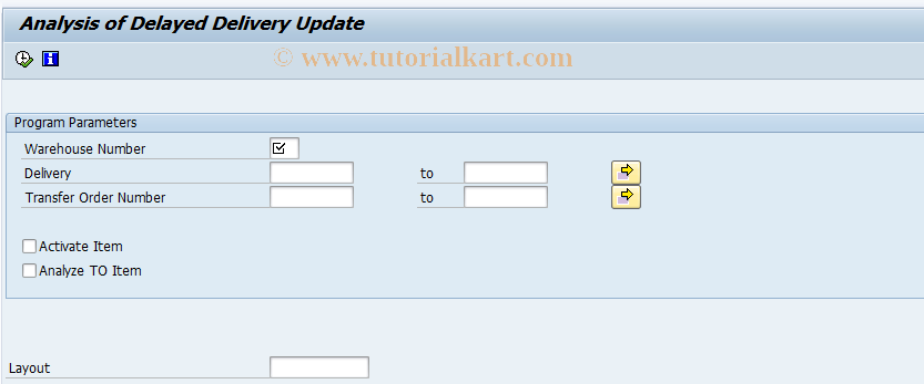 SAP TCode LX47 - Analysis of Delayed Delivery Update