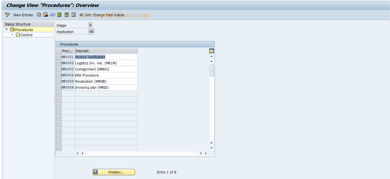 SAP TCode M808 - Message Schema (Invoice  Verification)