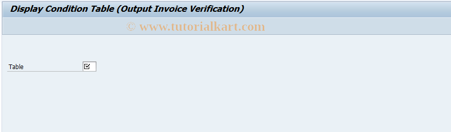 SAP TCode M813 - Display Message Condition Table (IV)