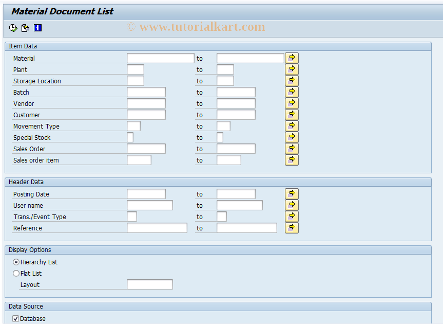 SAP TCode MB02 - Change Material Document