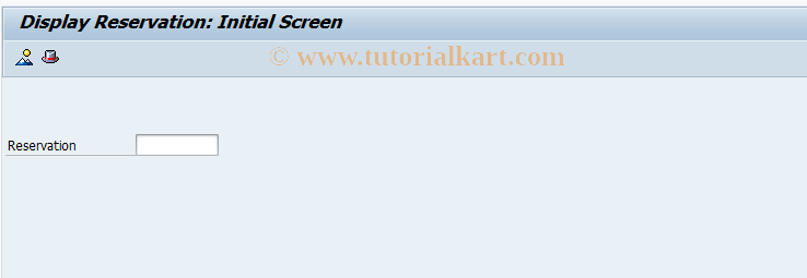 SAP TCode MB23 - Display Reservation