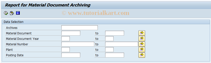 SAP TCode MB9A - Analyze archived mat. documents