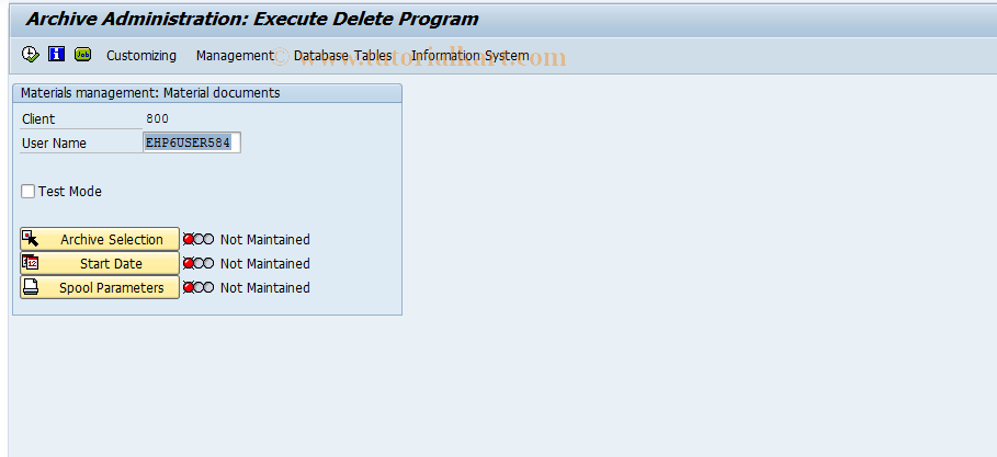 SAP TCode MBAD - Delete Material Documents