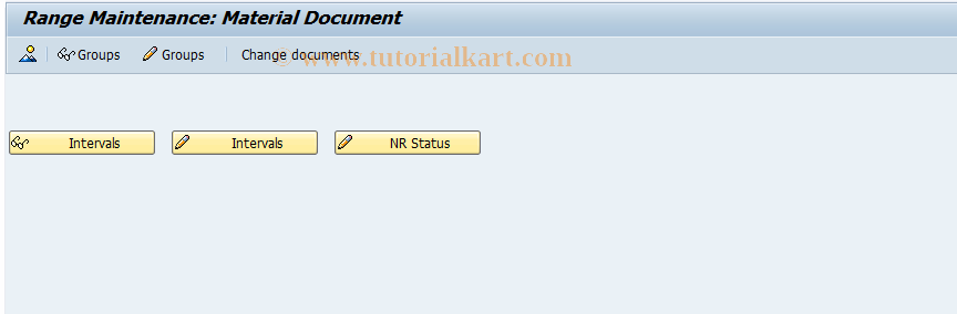 SAP TCode MBNK - Number Ranges, Material Document