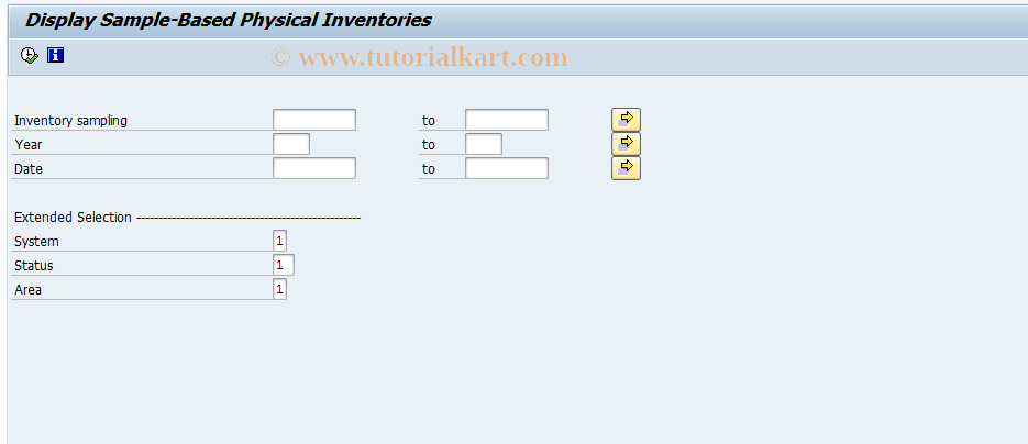 SAP TCode MBSI - Find Inventory Sampling