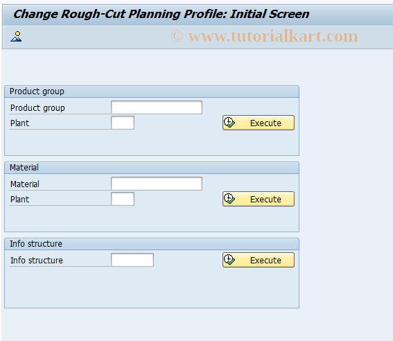 SAP TCode MC36 - Change Rough-Cut Planning Profile