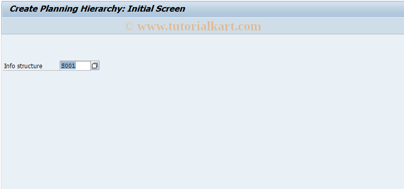 SAP TCode MC61 - Create Planning Hierarchy