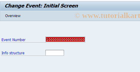 SAP TCode MC65 - Change Event