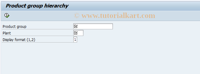 SAP TCode MC71 - Evaluation: Product Group Hierarchy