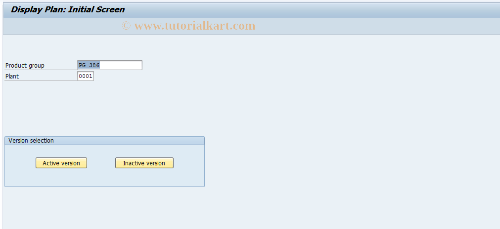 SAP TCode MC83 - Sales and Operations Planning