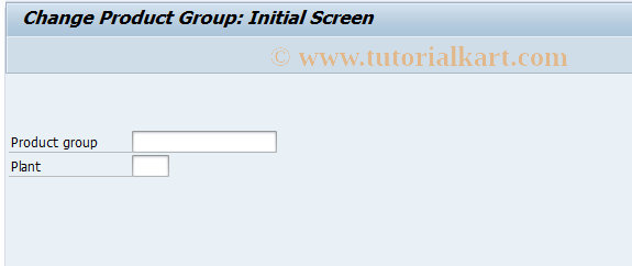 SAP TCode MC86 - Change Product Groups