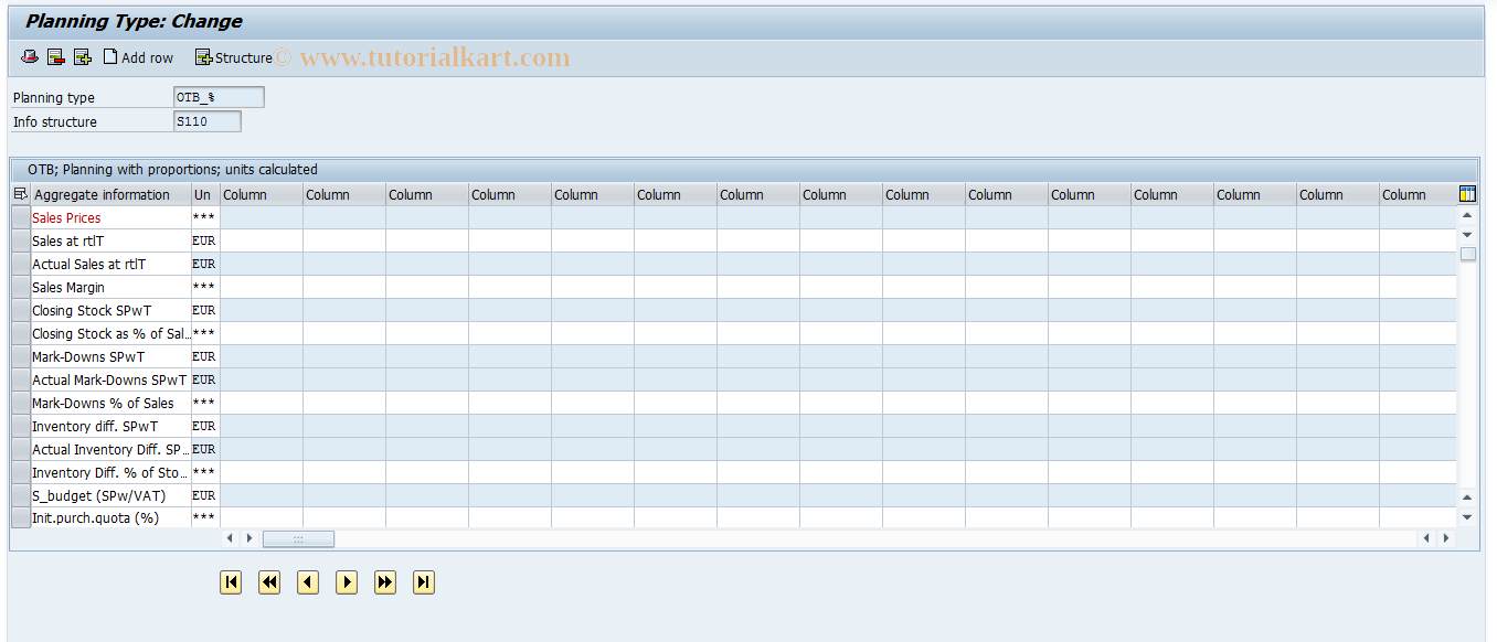 SAP TCode MC8B - Change Planning Type