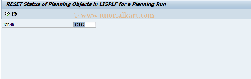 SAP TCode MC8R - RESET: Status for Planning Objects