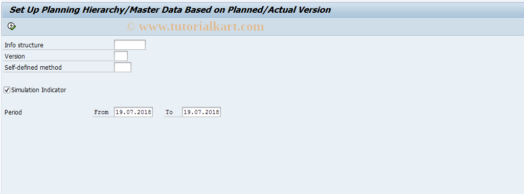 SAP TCode MC9A - Flexible Planning: Gen. Master Data