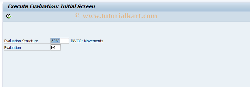 SAP TCode MCA7 - INVCO: Execute Evaluation