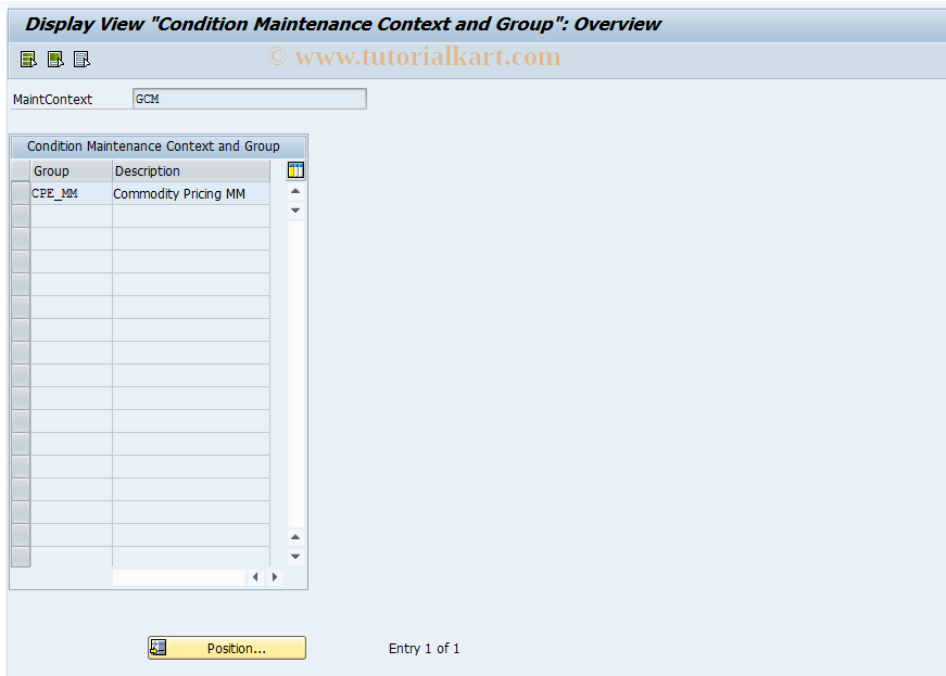 SAP TCode MCPE_FA_MNTGRP_2 - CPE: assign maint. groups for MM
