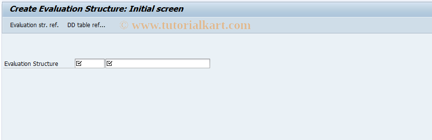 SAP TCode MCR7 - SFIS: Create Evaluation Structure
