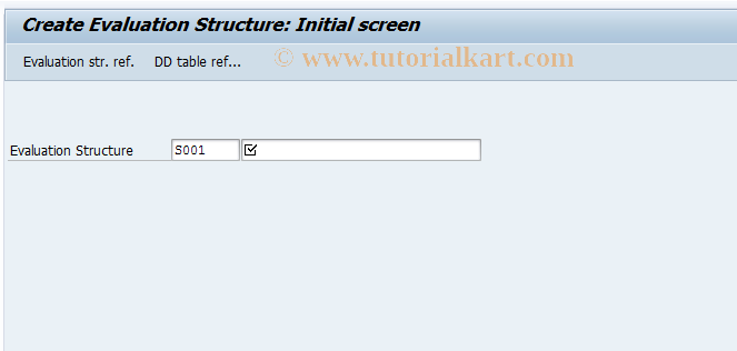 SAP TCode MCS7 - SIS: Create Evaluation Structure